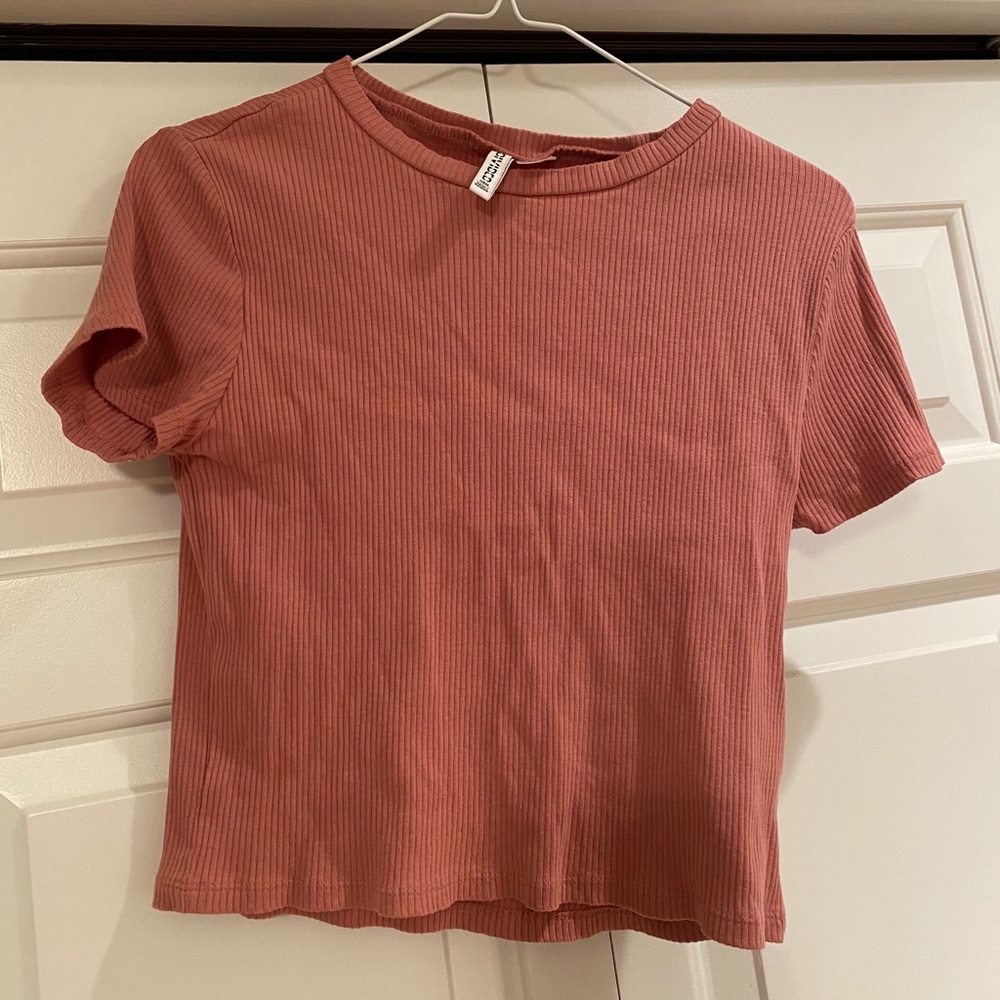 Pink Divided Crop Top